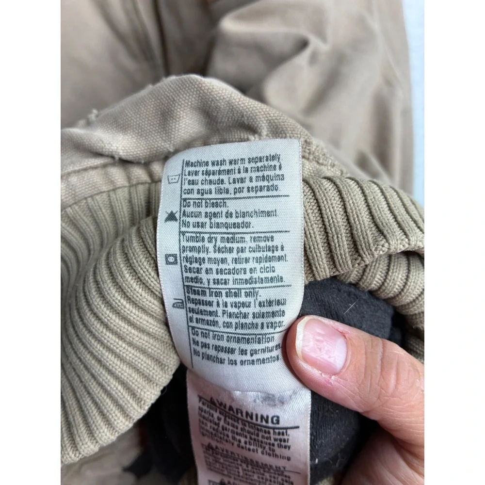 Carhartt J14 Santa Fe Jacket Mens 2XL Tall Tan Duck Canvas Distressed Workwear